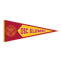 USC Trojans Cardinal and Gold Seal Alumni Embroidered Pennant